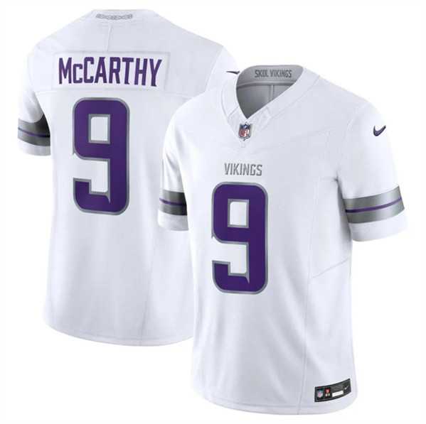 Men & Women & Youth Minnesota Vikings #9 J.J. McCarthy White F.U.S.E. Winter Warrior Limited Stitched Jersey